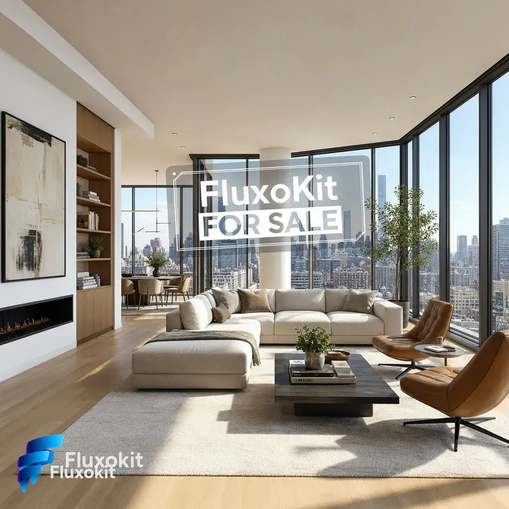 Flux 2 Pro - Add a placa "the venda" of the FluxoKit in the janela of the sala