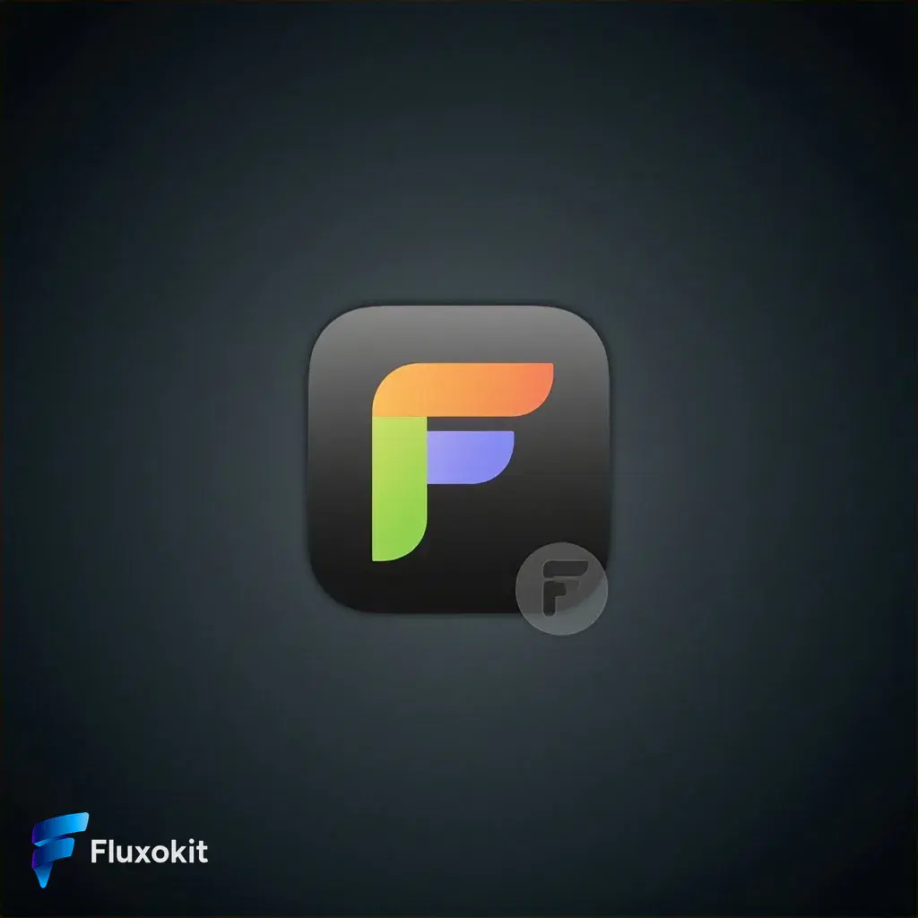 Real MiniMax Image-01 Edit generation: Add the FluxoKit logo as an app-icon badge on the dashboard corner