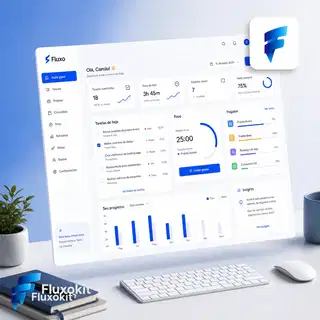 QWEN Editor de Imagem Plus - Adicione o logo da FluxoKit como ícone de app no canto do painel