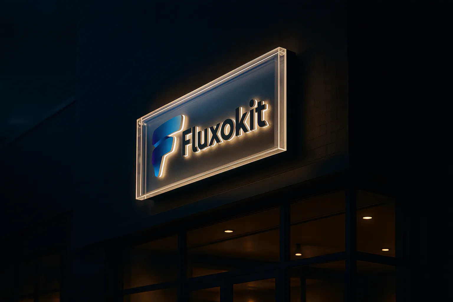 Letreiro retroiluminado