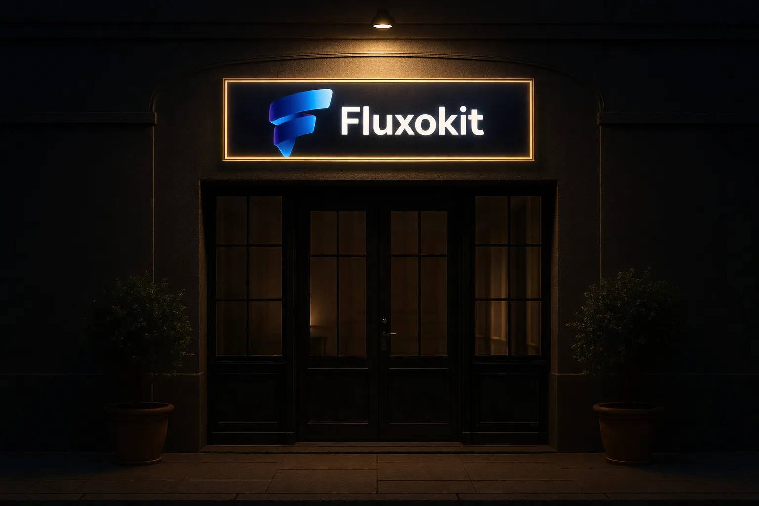 Letreiro retroiluminado