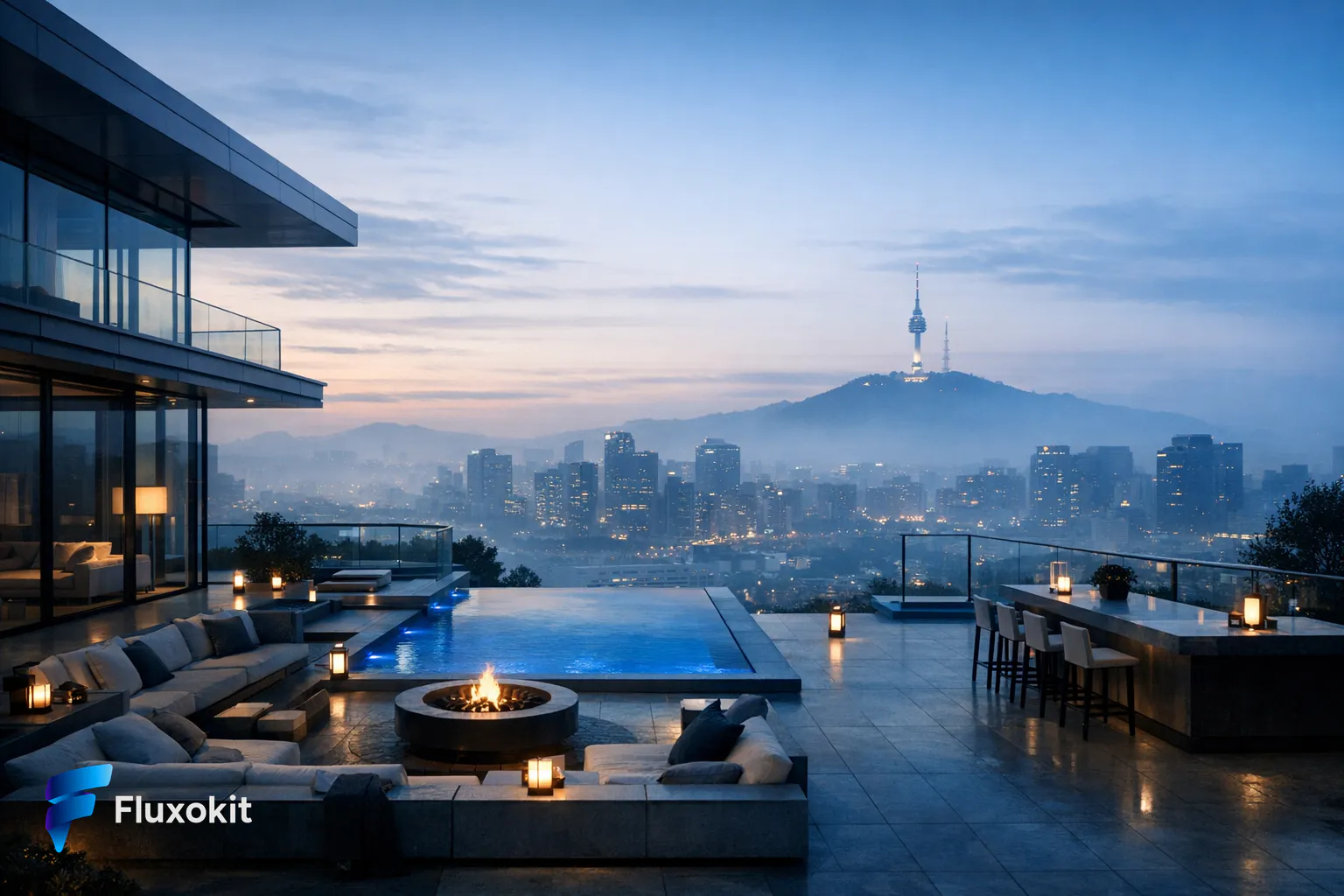 Seoul Rooftop Dawn