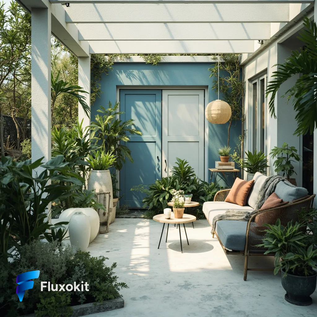 Jardim moderno gerado com MiniMax Image-01