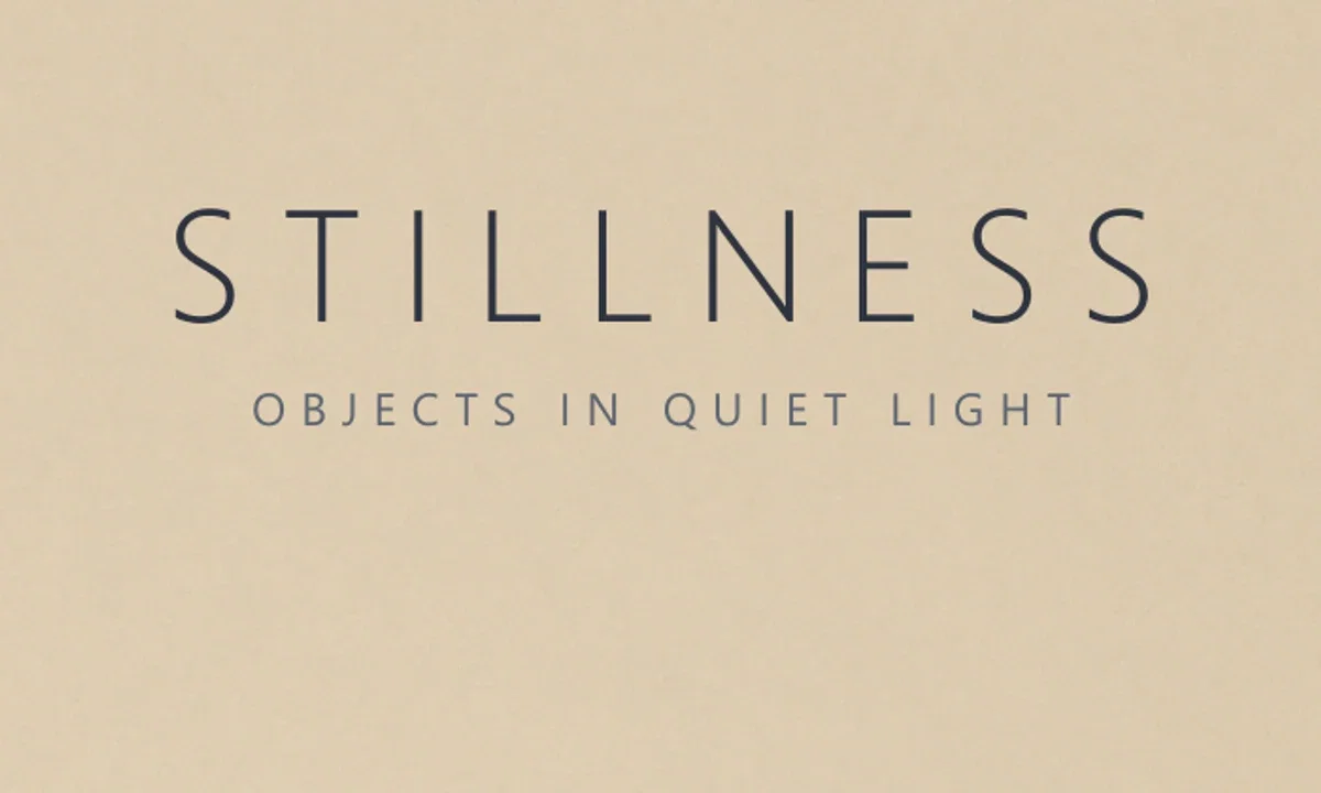 Close crop of the gallery print's light widely-tracked title, on FluxoKit