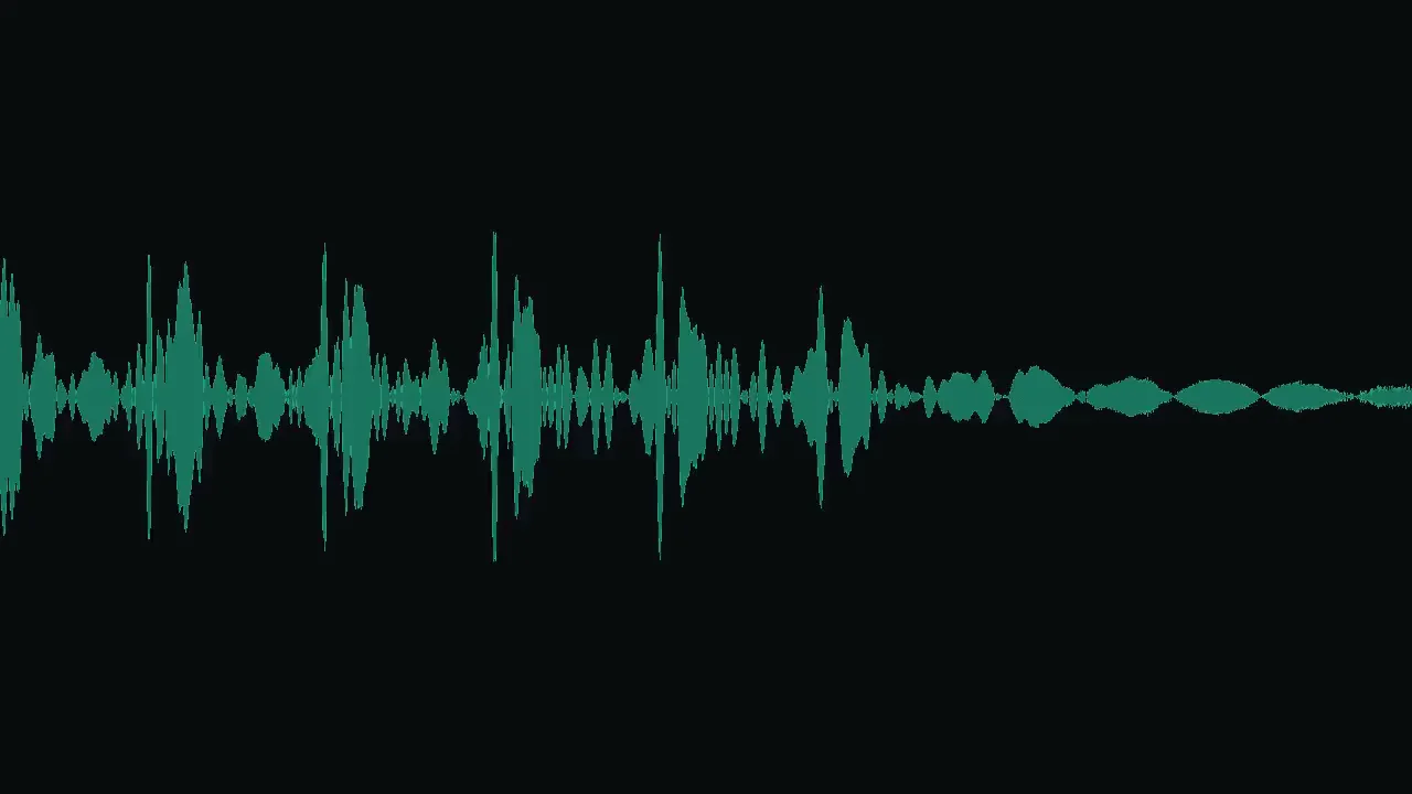 Animated waveform of the same sentence spoken back to back by four different AI voices generated on FluxoKit