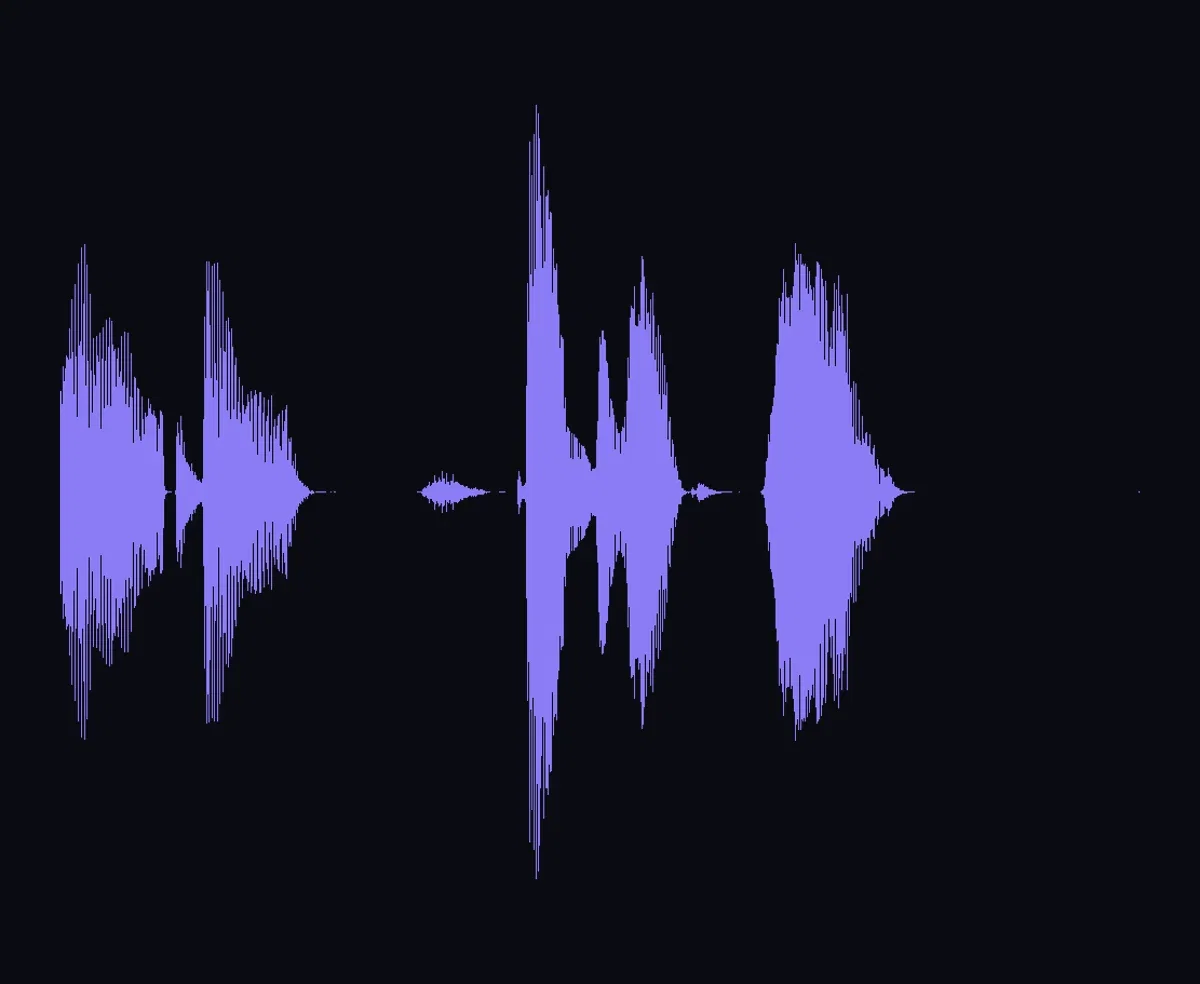 Waveform crop of the excited shout in the tagged Eleven v3 take on FluxoKit