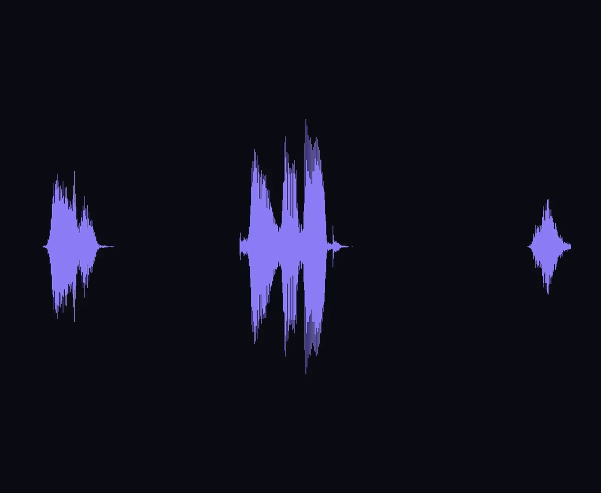 Waveform crop of the whispered opening of the tagged Eleven v3 take on FluxoKit