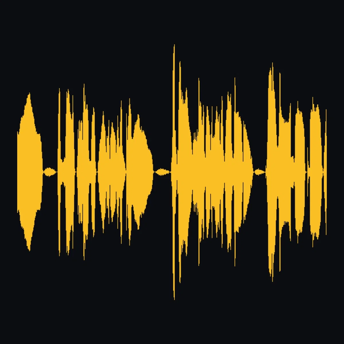 Waveform crop of the narration's list of the sea's moods with its shifting rhythm on FluxoKit