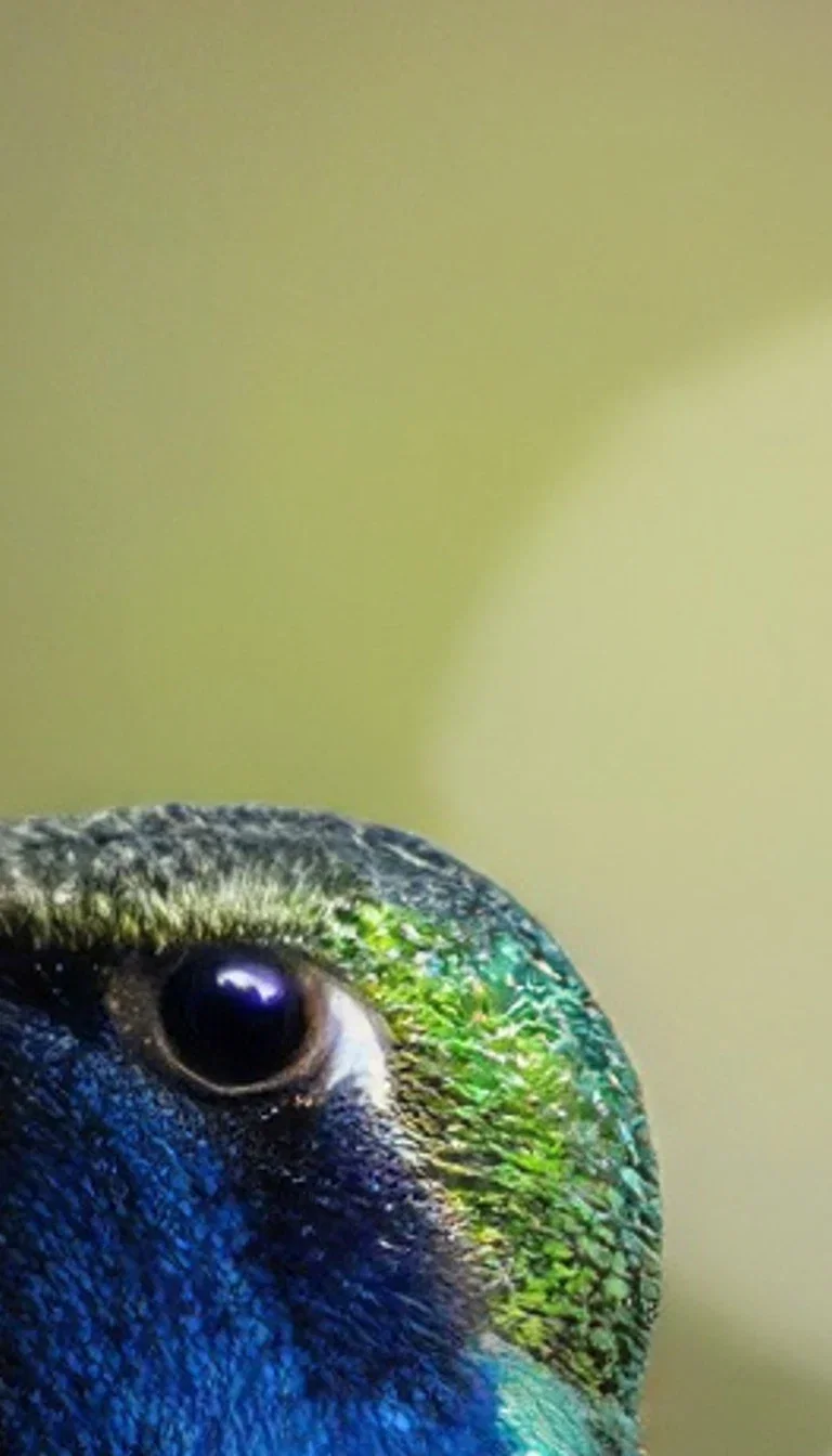 Eye and crown feather detail recovered by the 4x upscale, crop from the result on FluxoKit