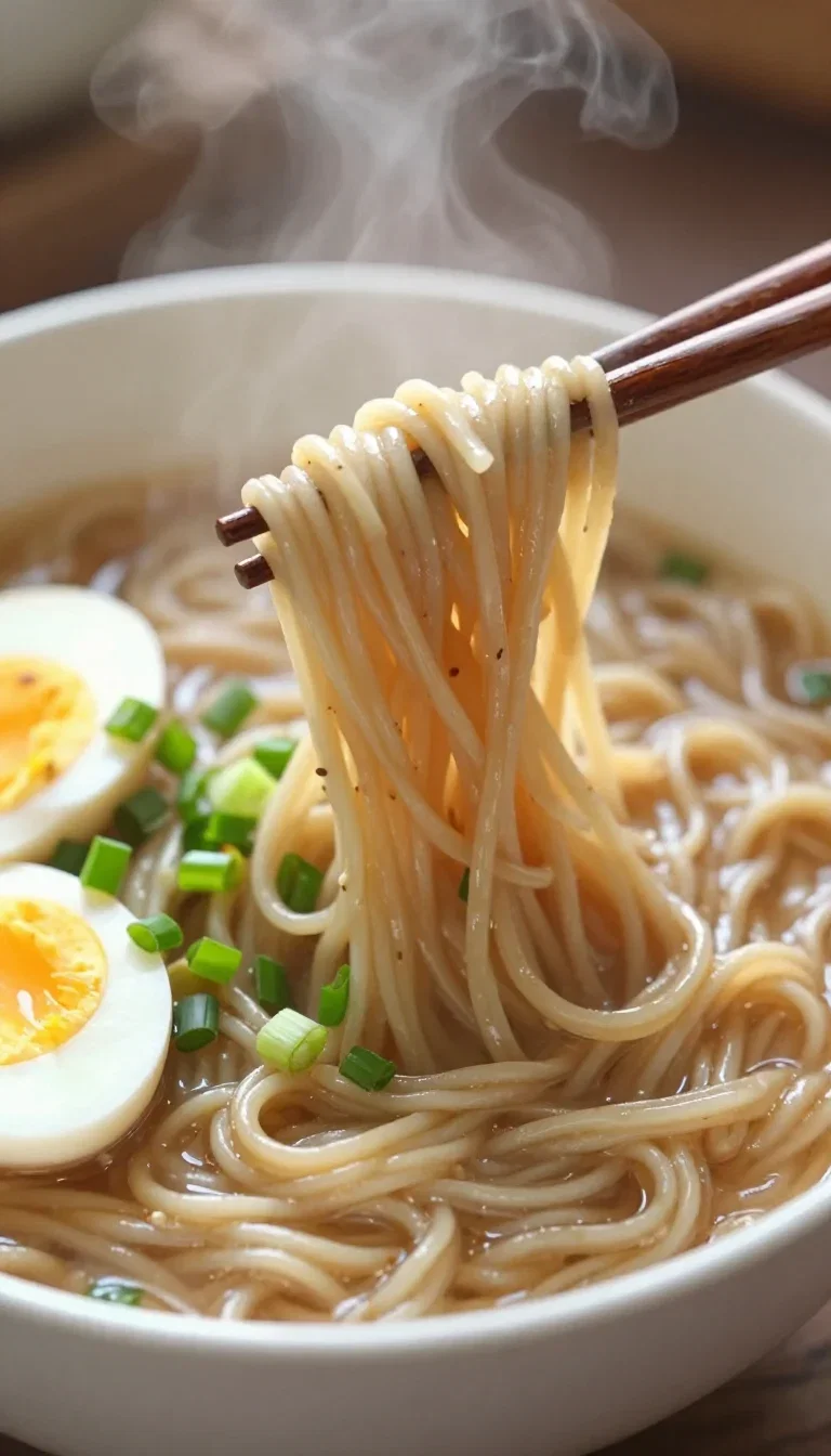 Steaming ramen bowl with chopsticks lifting noodles in backlight, generated with Z-Image Turbo on FluxoKit